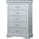 Louis Philippe III Chest in Platinum Finish
