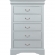 Louis Philippe III Chest in Platinum Finish