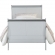 Louis Philippe III Twin Bed in Platinum Finish