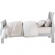 Louis Philippe III Twin Bed in Platinum Finish