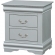 Louis Philippe Nightstand in Platinum Finish