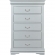 Louis Philippe Chest in Platinum Finish