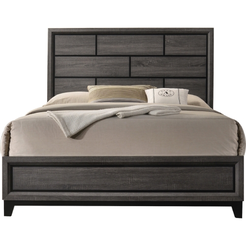 Valdemar Queen Bed in Weathered Gray