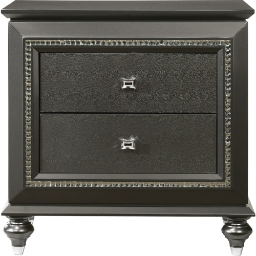 Kaitlyn Nightstand in Metallic Gray