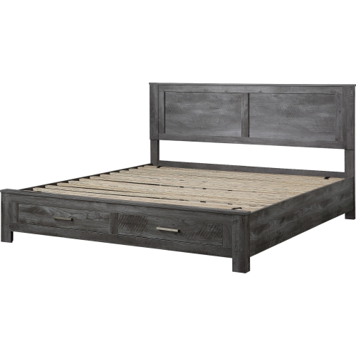 Vidalia King Storage Bed in Rustic Gray Oak