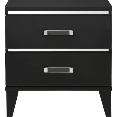 Chelsie Nightstand in Black Finish