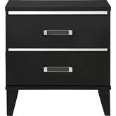 Chelsie Nightstand in Black Finish