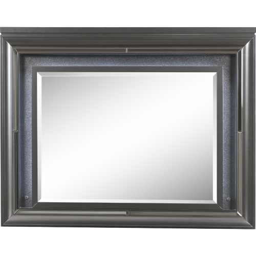 Sawyer Mirror w/ LED in Metallic Gray