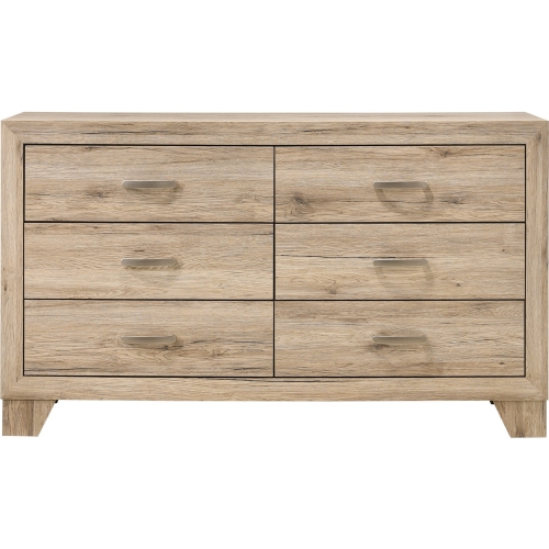 Miquell Dresser in Natural Washed Oak Finish