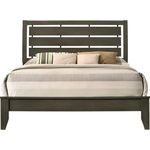 Ilana Queen Bed in Gray Finish Wood