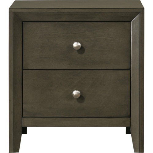 Ilana Nightstand in Gray Finish Wood