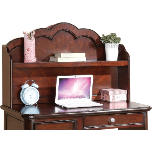 Cecilie Computer Hutch for Desk in Cherry