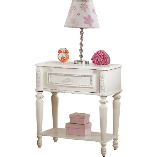 Dorothy Nightstand w/ 1 Drawer in Ivory