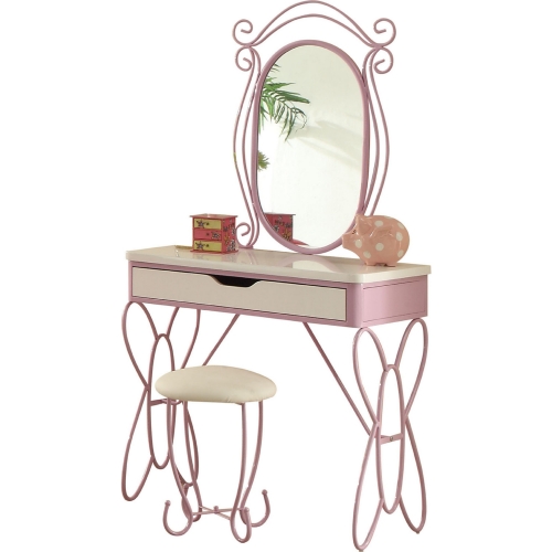 Priya II Vanity Set in White & Light Purple Butterfly