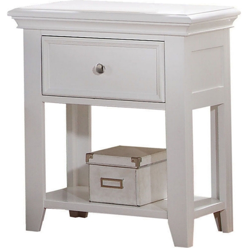 Lacey Nightstand w/ 1 Drawer in White