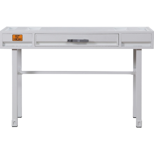 Cargo Bedroom Vanity Desk in White Metal