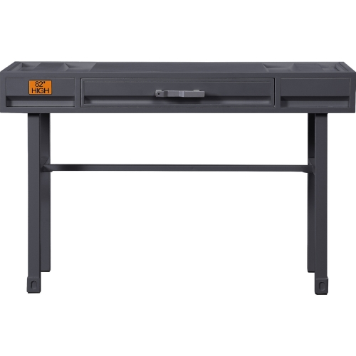 Cargo Bedroom Vanity Desk in Gunmetal Metal