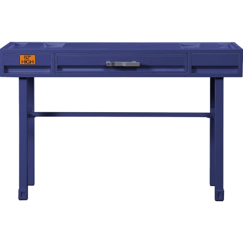 Cargo Bedroom Vanity Desk in Blue Metal