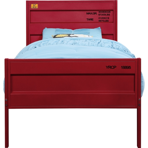 Cargo Twin Bed in Red Metal