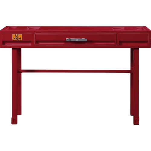 Cargo Bedroom Vanity Desk in Red Metal