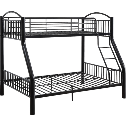 Cayelynn Twin / Full Bunk Bed in Black Metal