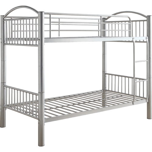 Cayelynn Twin / Twin Bunk Bed in Silver Metal