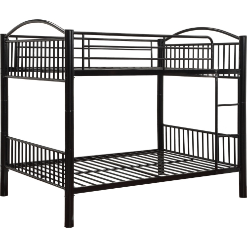 Cayelynn Full over Full Bunk Bed in Black Metal