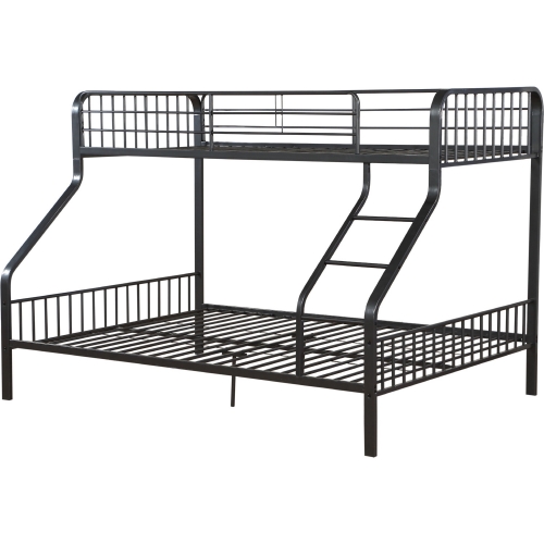 Caius Twin XL / Queen Bunk Bed in Gunmetal