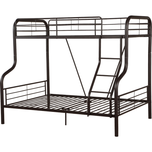 Cairo Twin / Full Bunk Bed in Sandy Black Metal