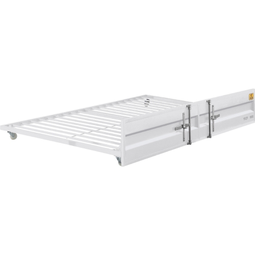 Cargo Twin Trundle in White Metal