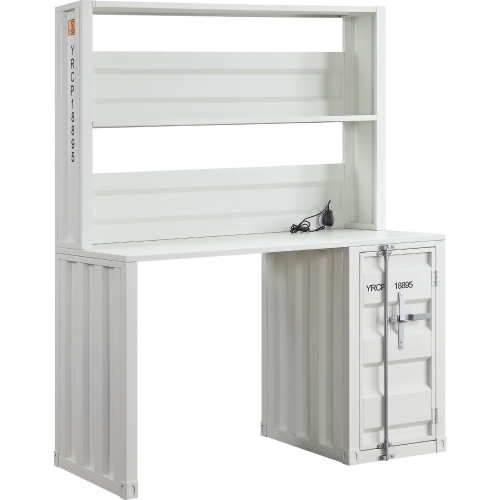 Cargo Desk & Hutch in White