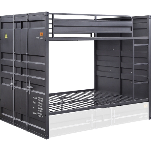 Cargo Full over Full Bunk Bed in Gunmetal