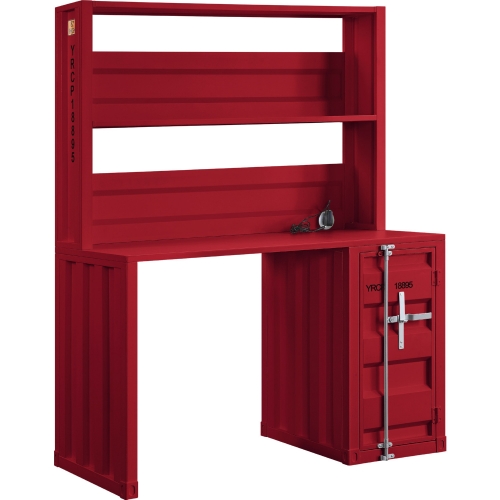 Cargo Desk & Hutch in Red