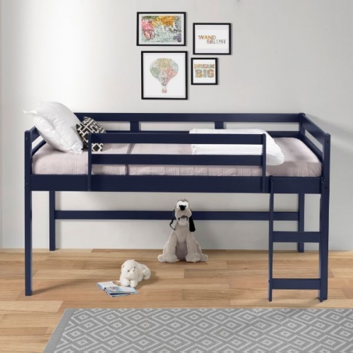 Lara Twin Loft Bed in Navy Blue Finish