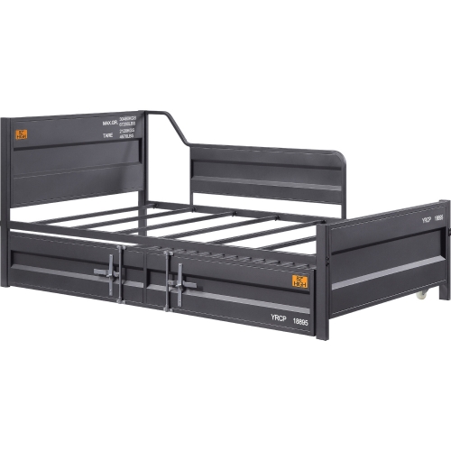 Cargo Twin Daybed w/ Trundle in Gunmetal Metal