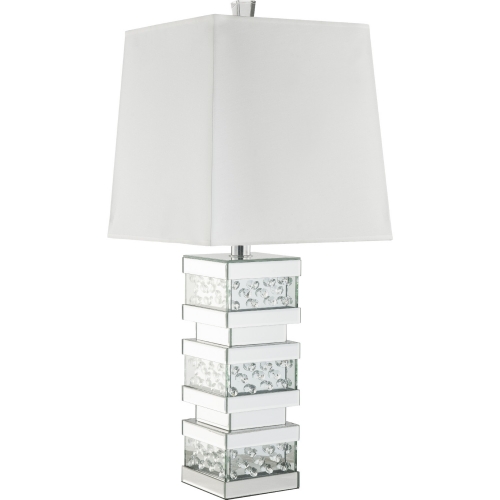 Nysa Table Lamp in Mirror & Faux Crystals