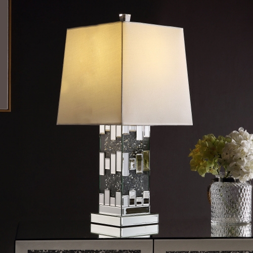 Noralie Table Lamp in Mirror & Faux Diamonds