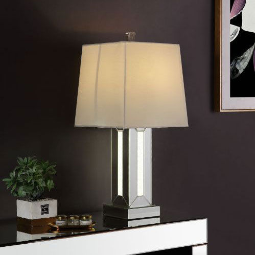 Noralie Table Lamp in Mirror & Faux Stones