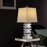 Noralie Table Lamp in Mirror & Faux Diamonds