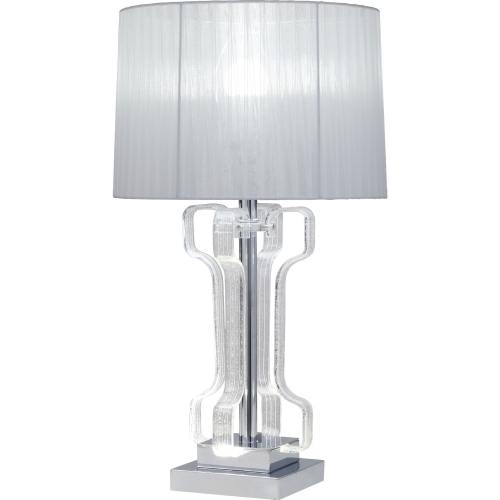 Melinda Table Lamp in Clear Acrylic & Chrome