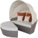 Salena 2 Piece Patio Canopy Daybed Set in Beige Fabric & Gray Wicker