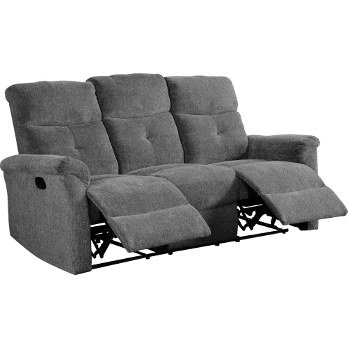 Treyton Dual Reclining Sofa in Gray Chenille