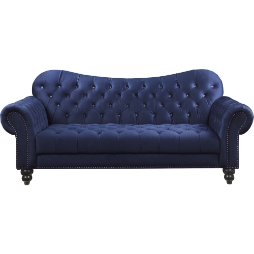 Iberis Sofa in Tufted Navy Blue Velvet