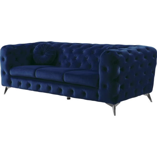 Atronia Sofa in Tufted Blue Fabric