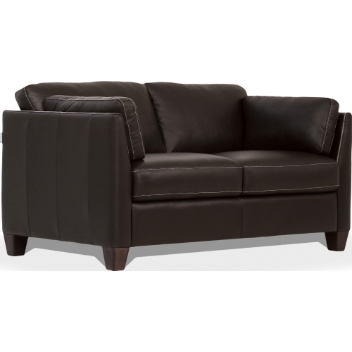 Matias Loveseat in Chocolate Leather