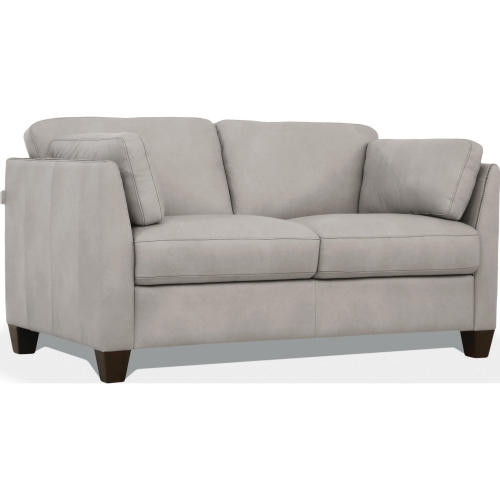 Matias Loveseat in Dusty White Leather