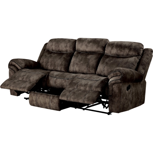 Zubaida Sofa w/ USB Dock & Console in Chocolate Brown Velvet