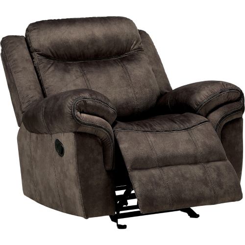 Zubaida Glider Manual Recliner in Chocolate Brown Velvet