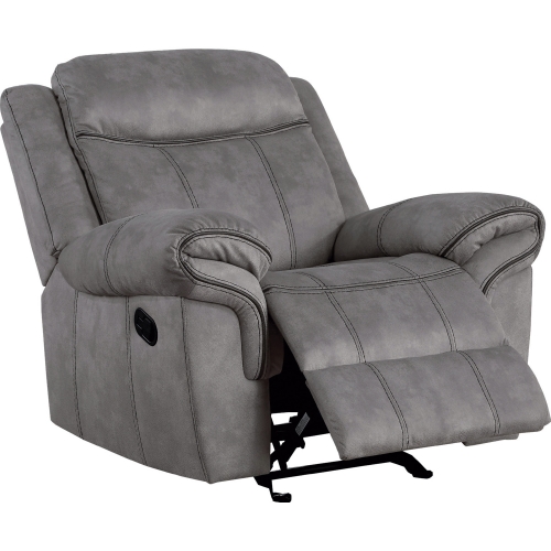 Zubaida Glider Manual Recliner in Gray Velvet