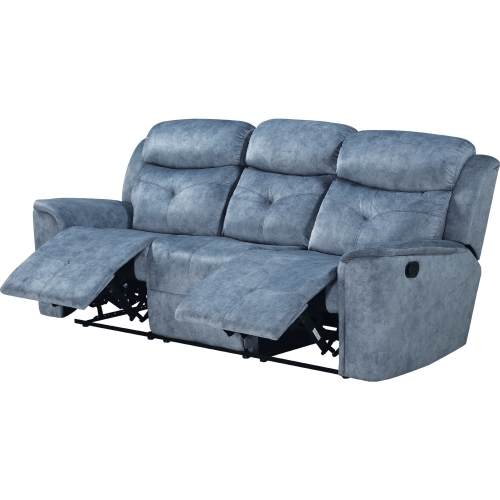 Mariana Motion Sofa in Silver Blue Fabric